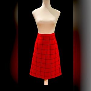 Red plaid skirt, Size S